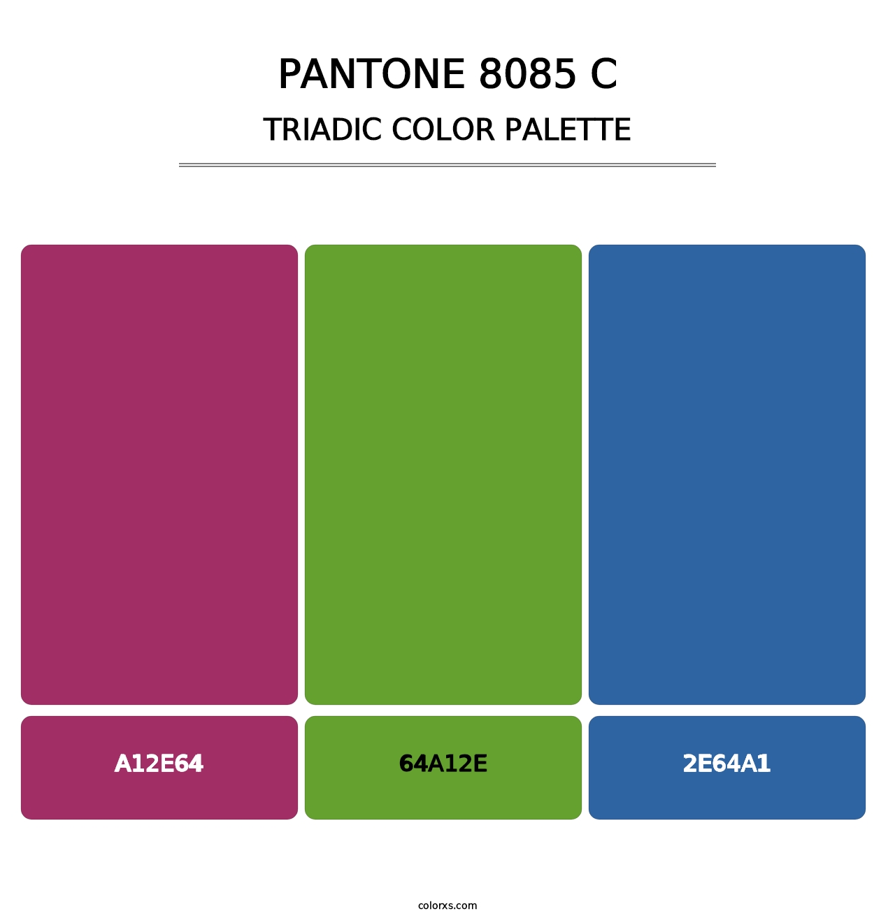PANTONE 8085 C - Triadic Color Palette