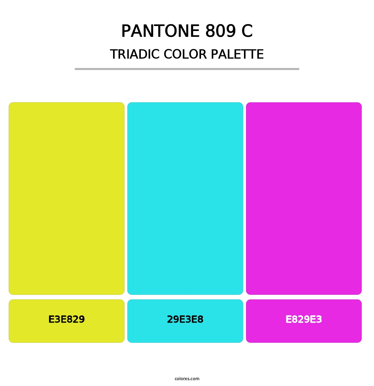 PANTONE 809 C - Triadic Color Palette