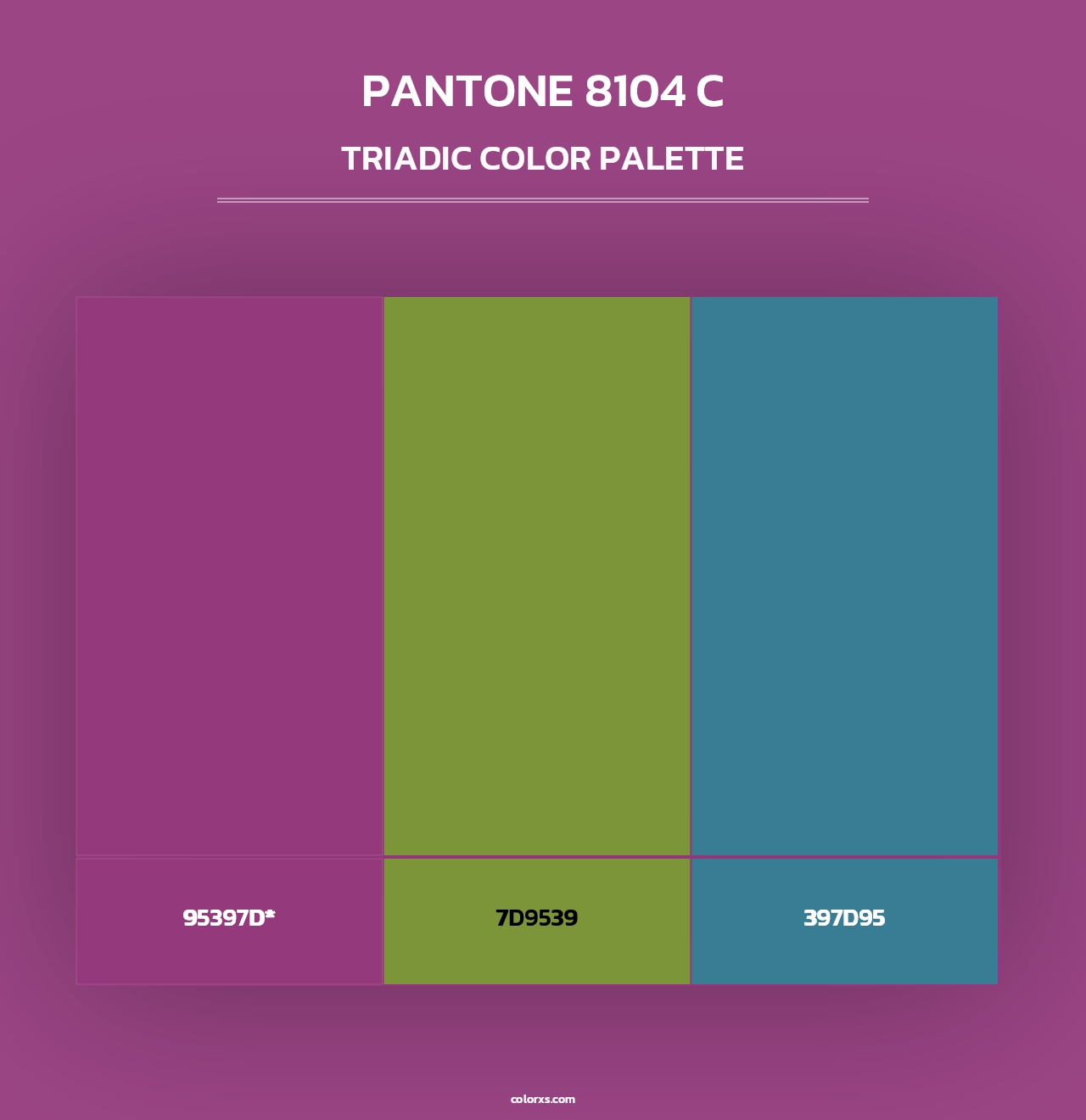 PANTONE 8104 C - Triadic Color Palette