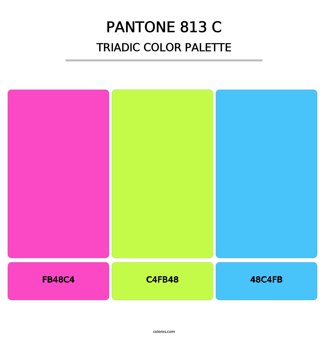 PANTONE 813 C - Triadic Color Palette