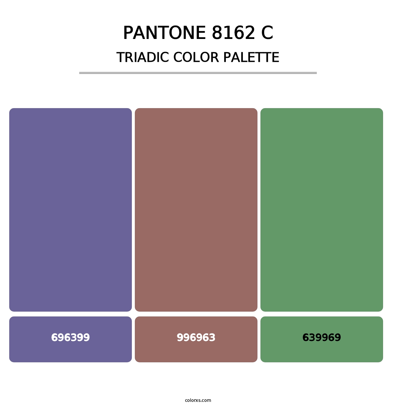 PANTONE 8162 C - Triadic Color Palette