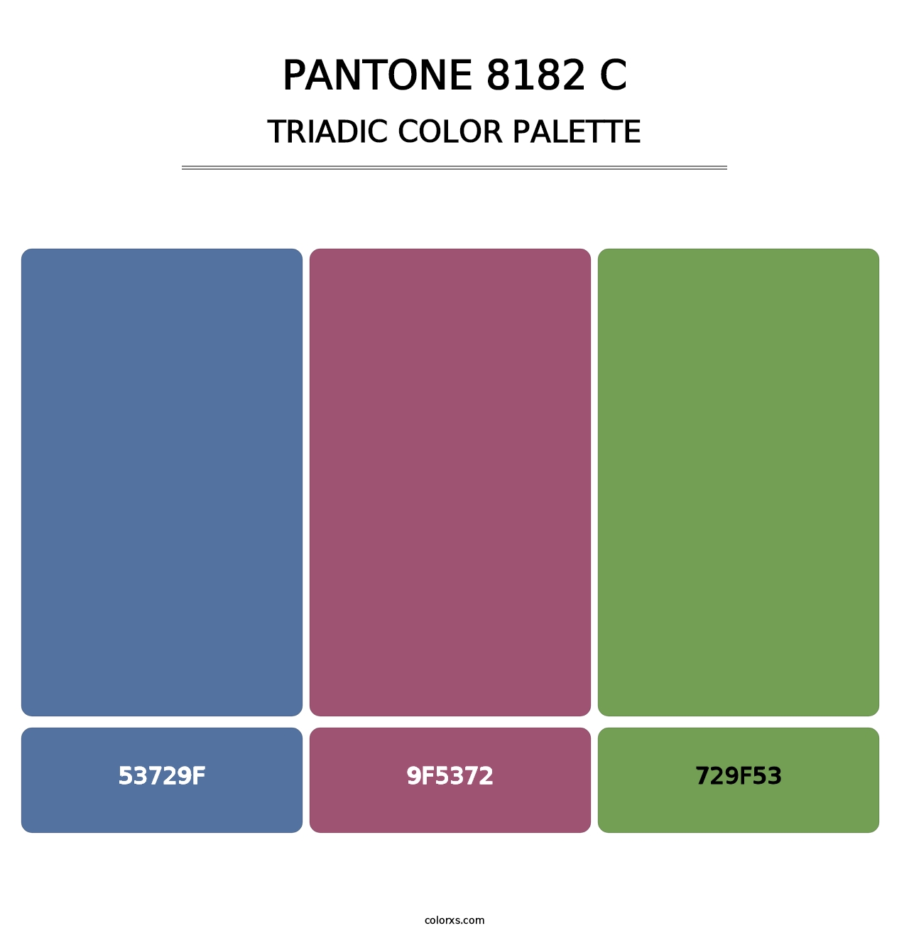 PANTONE 8182 C - Triadic Color Palette