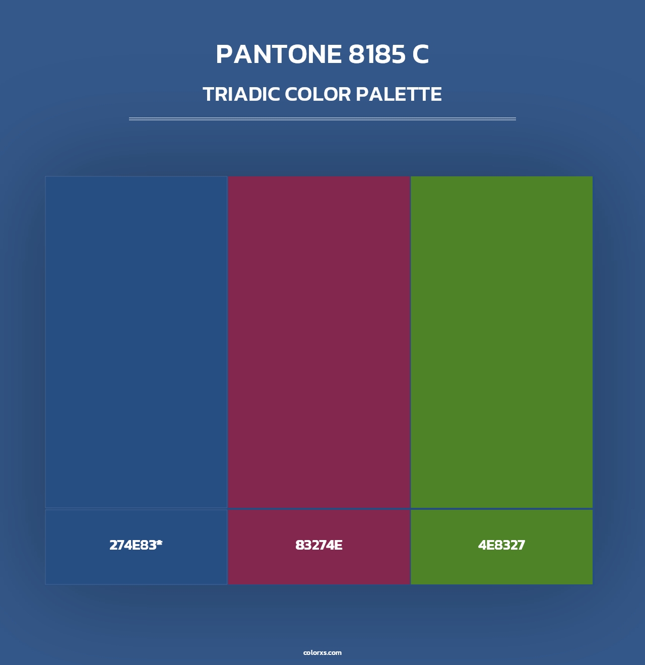 PANTONE 8185 C - Triadic Color Palette