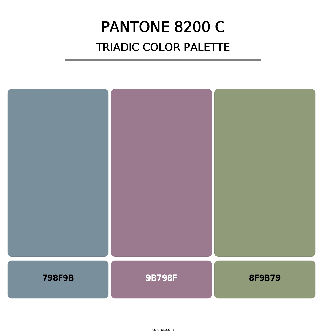 PANTONE 8200 C - Triadic Color Palette
