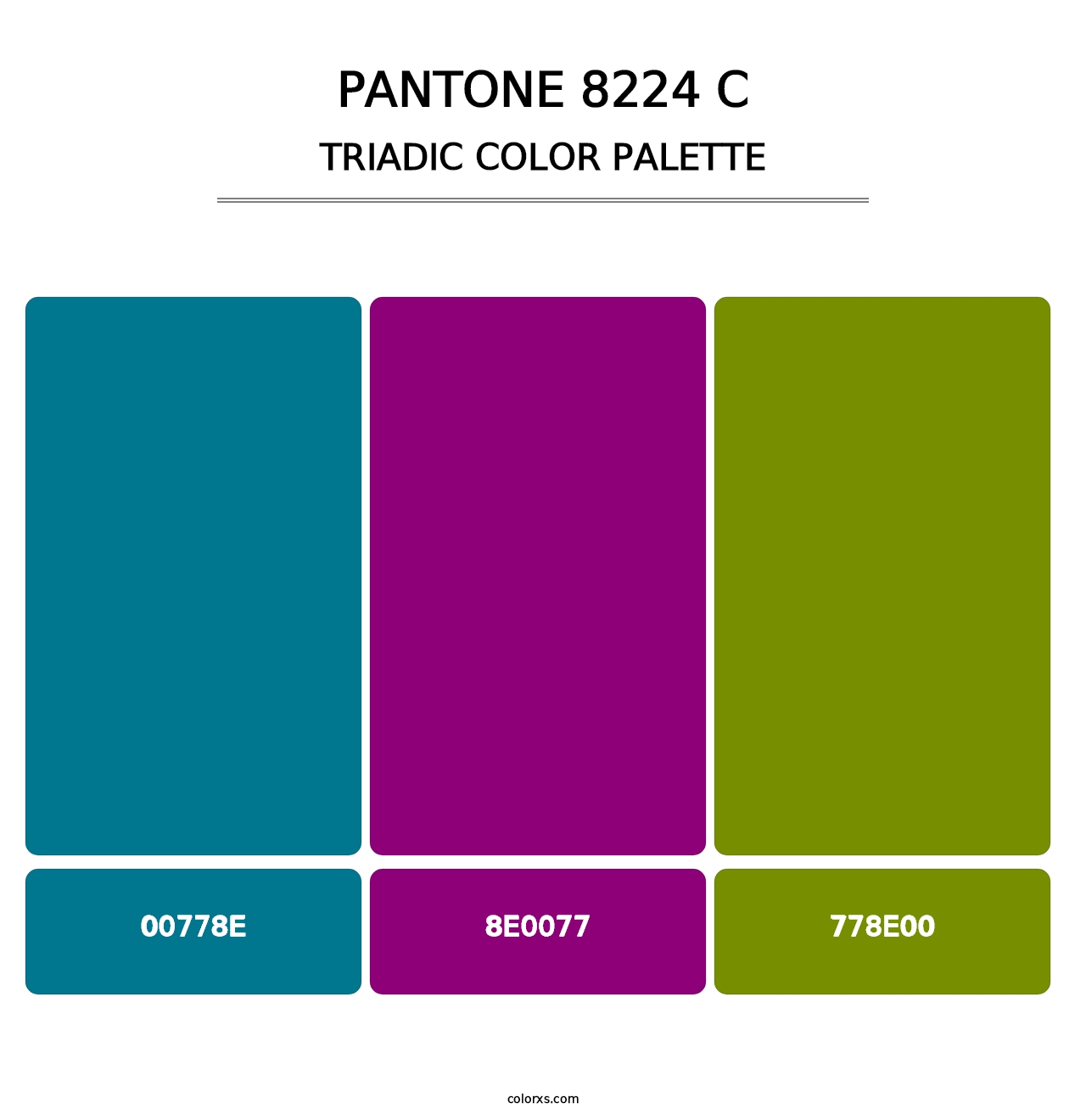 PANTONE 8224 C - Triadic Color Palette