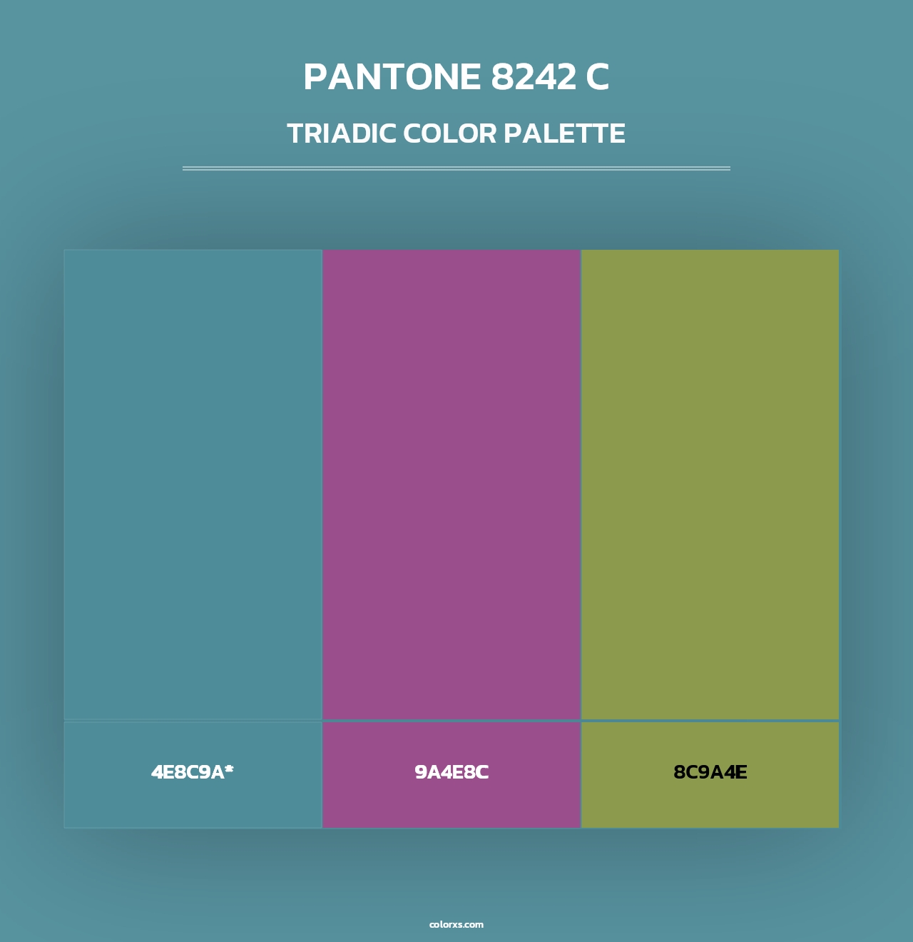 PANTONE 8242 C - Triadic Color Palette