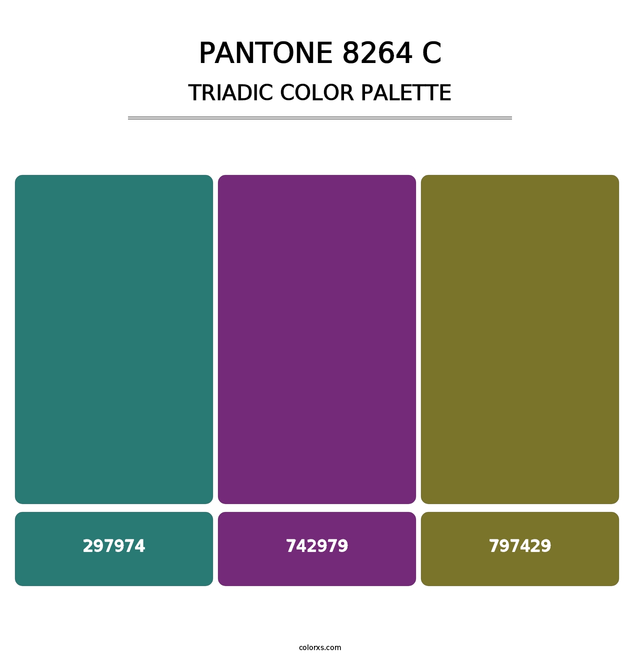 PANTONE 8264 C - Triadic Color Palette