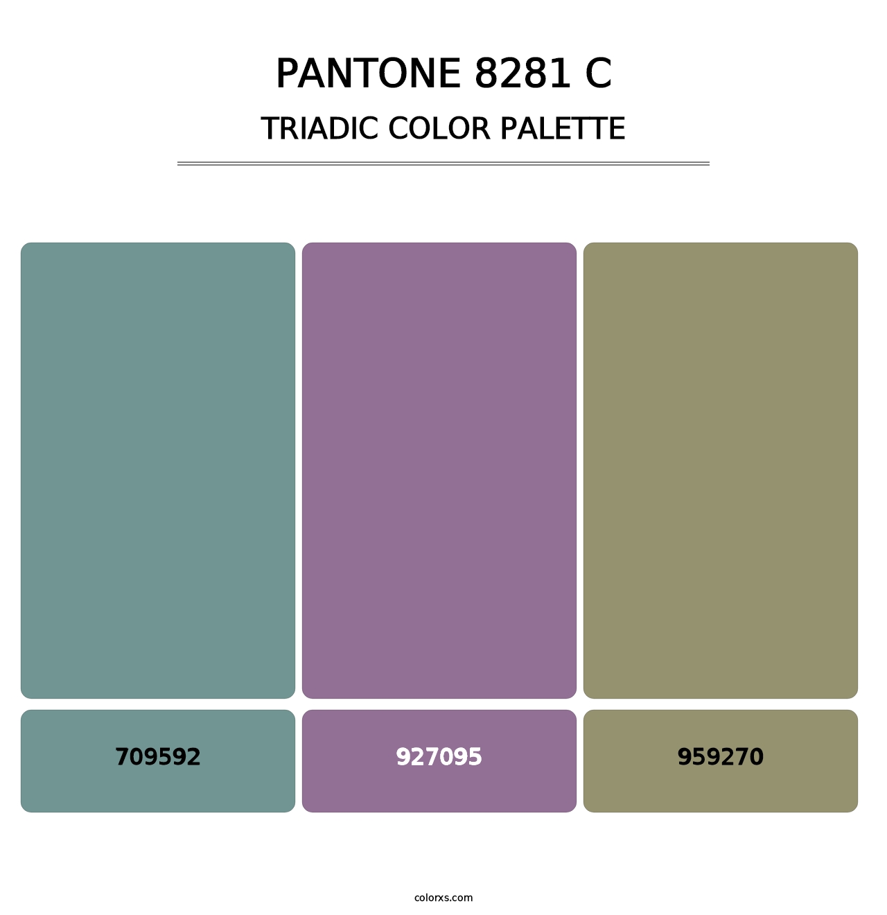 PANTONE 8281 C - Triadic Color Palette