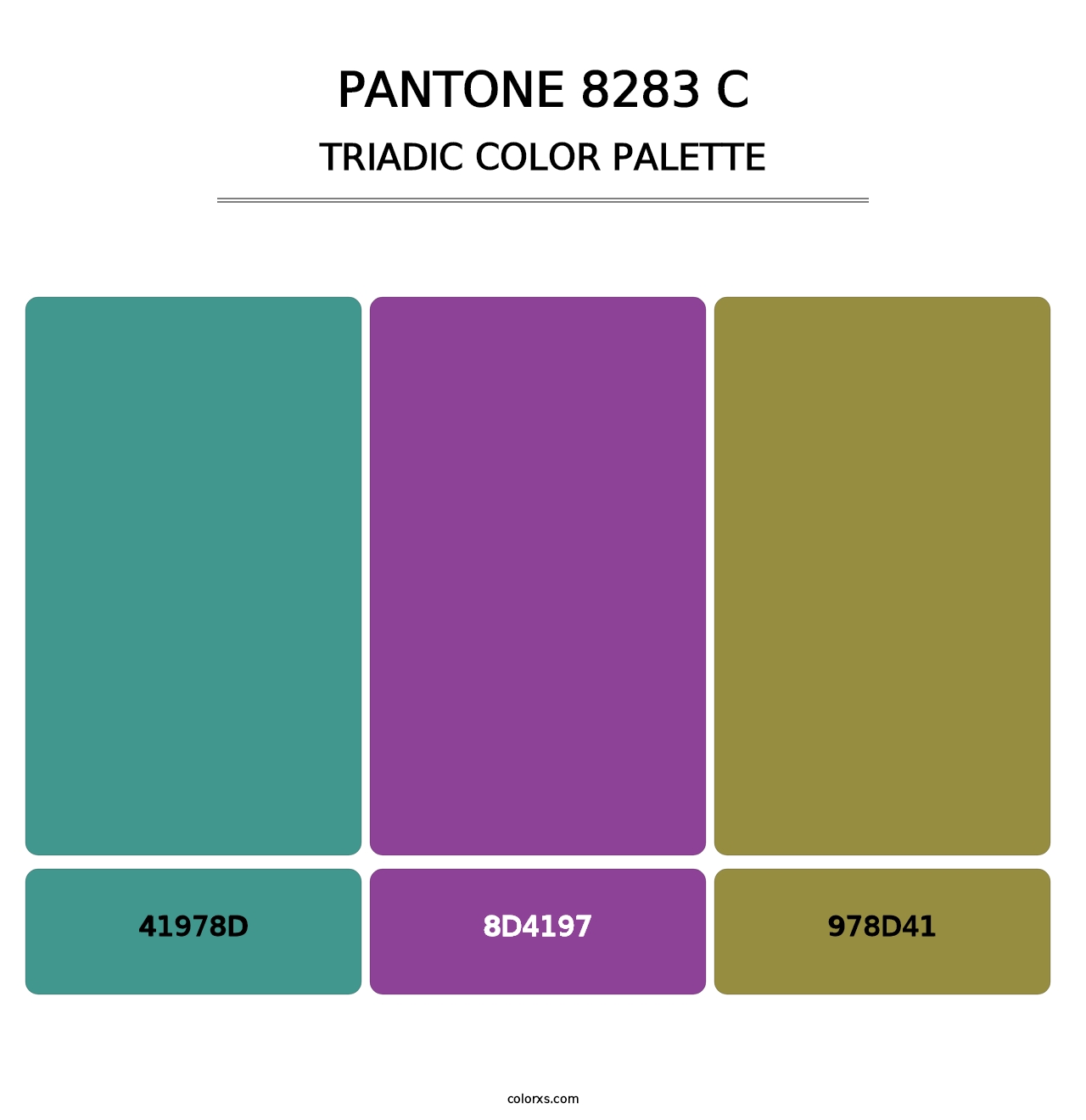 PANTONE 8283 C - Triadic Color Palette
