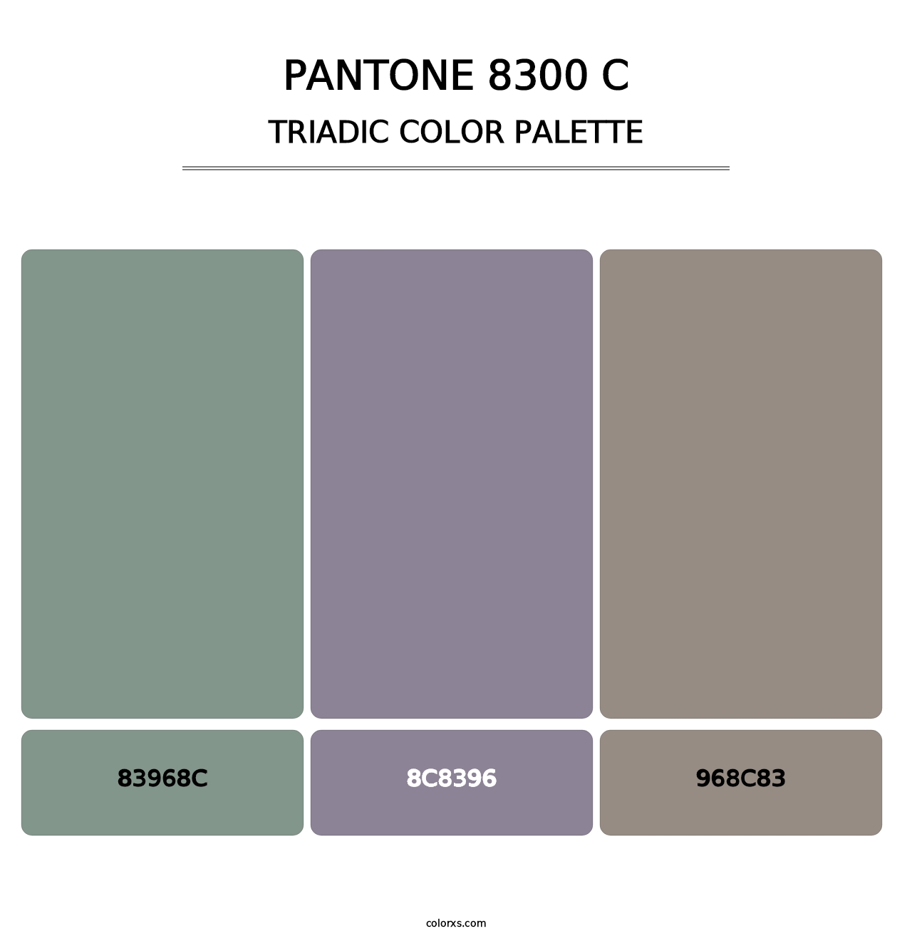 PANTONE 8300 C - Triadic Color Palette