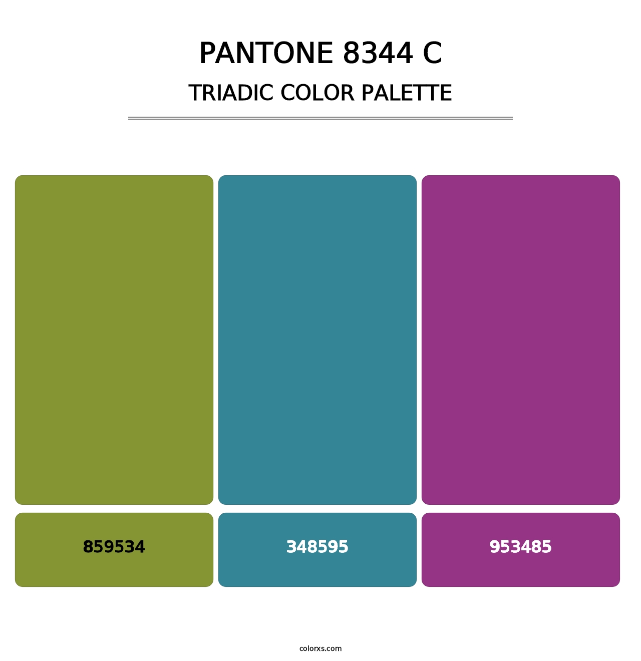 PANTONE 8344 C - Triadic Color Palette