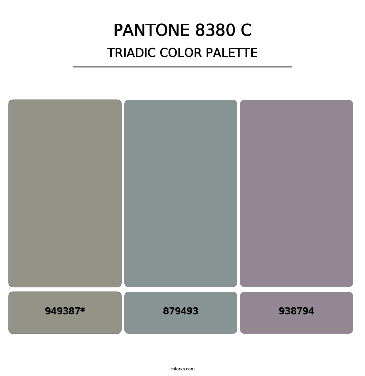 PANTONE 8380 C - Triadic Color Palette