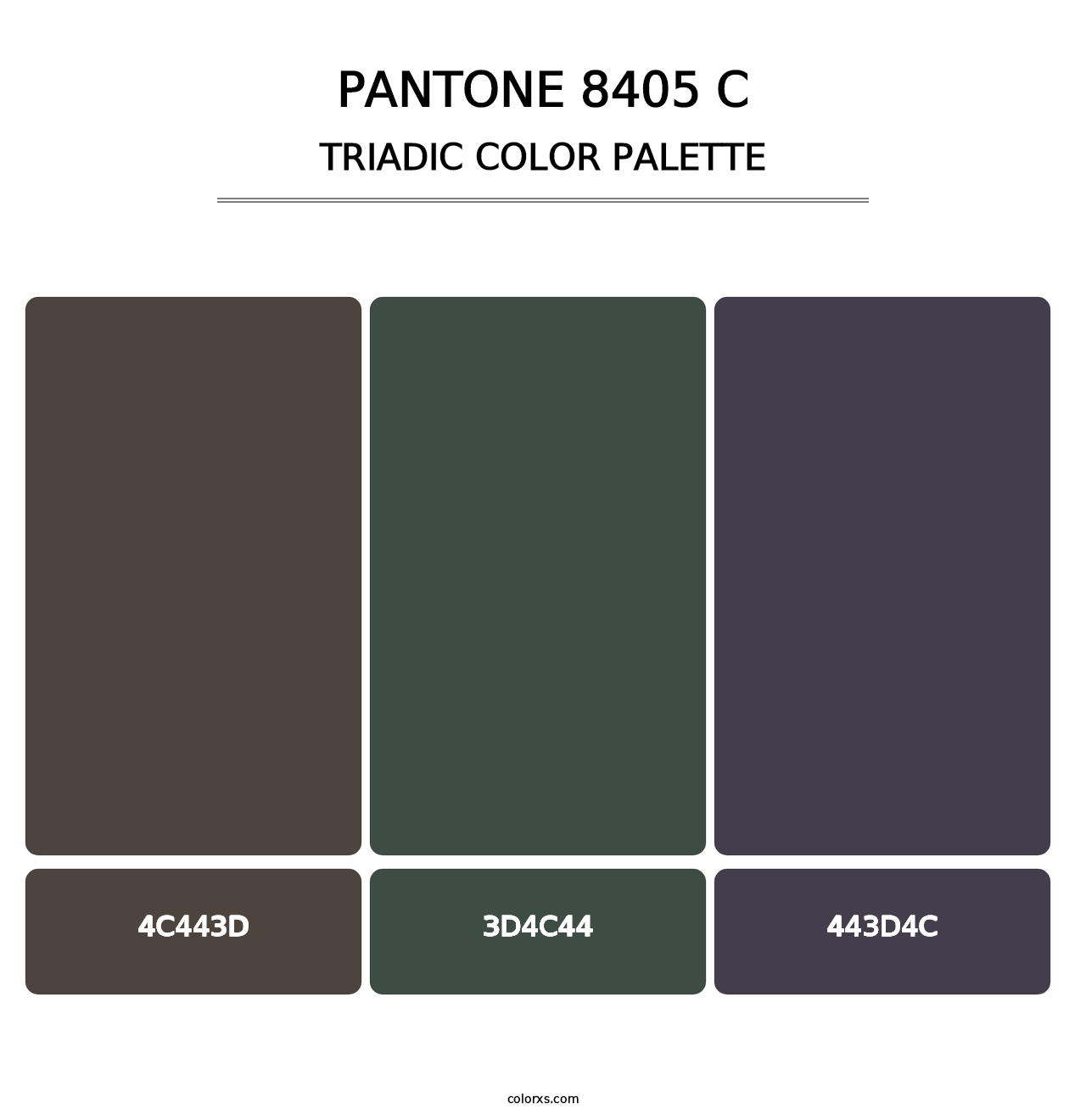 PANTONE 8405 C - Triadic Color Palette