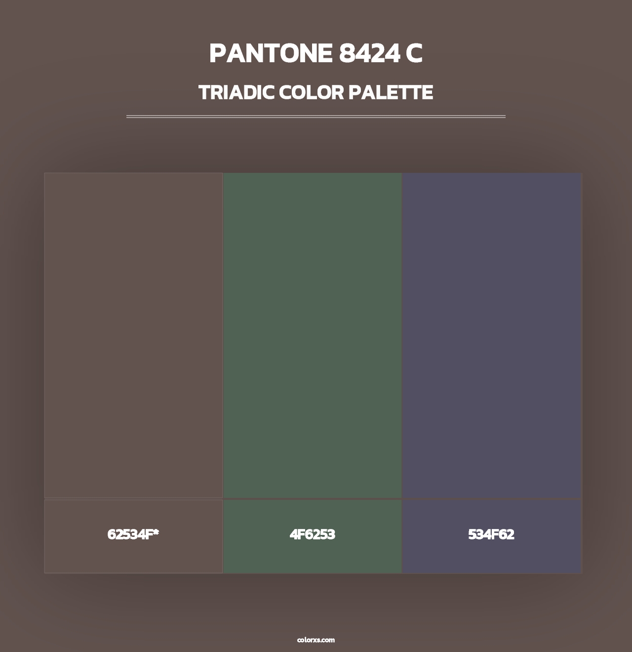 PANTONE 8424 C - Triadic Color Palette
