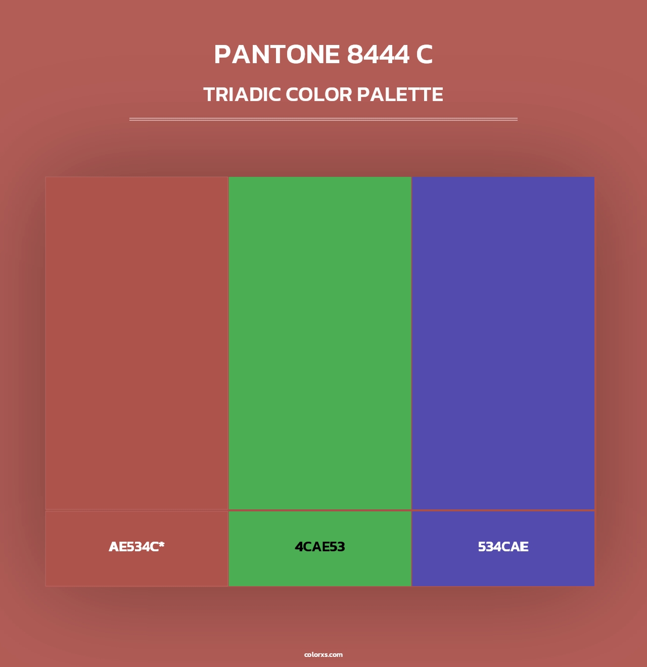 PANTONE 8444 C - Triadic Color Palette