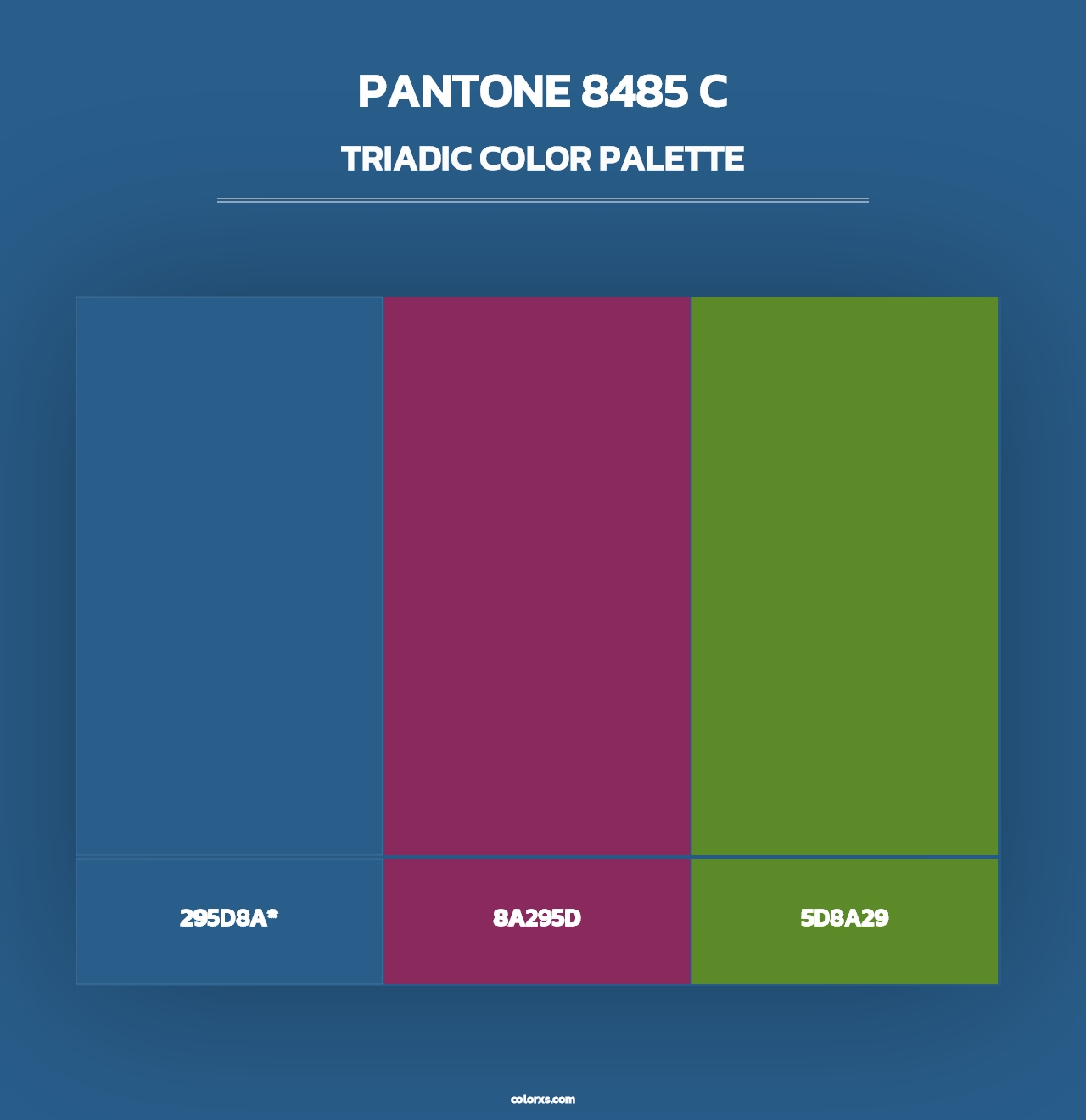 PANTONE 8485 C - Triadic Color Palette