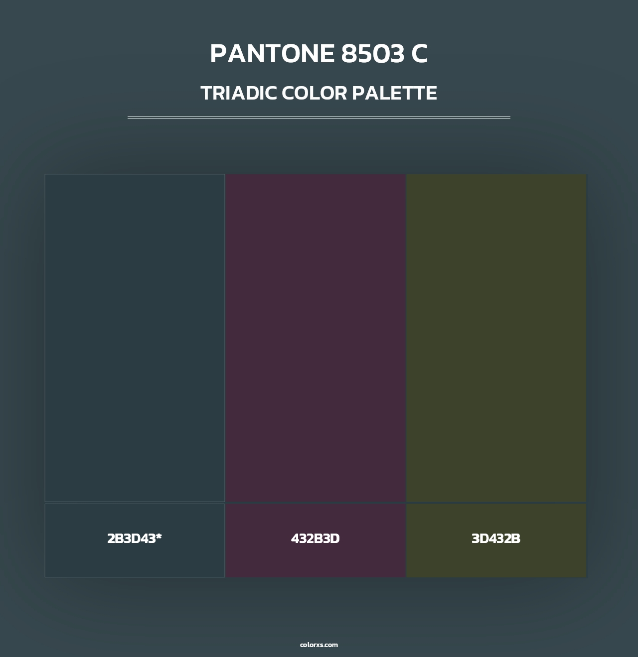 PANTONE 8503 C - Triadic Color Palette