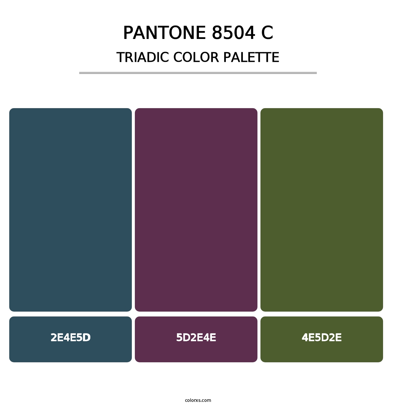 PANTONE 8504 C - Triadic Color Palette