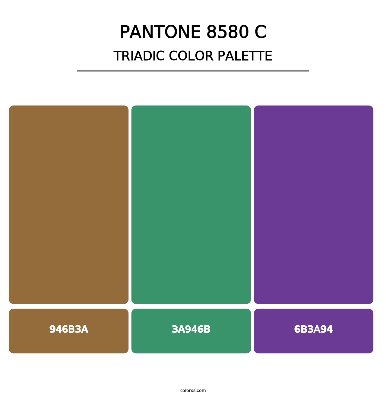 PANTONE 8580 C - Triadic Color Palette