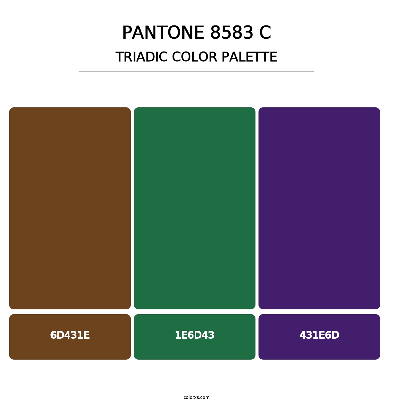 PANTONE 8583 C - Triadic Color Palette