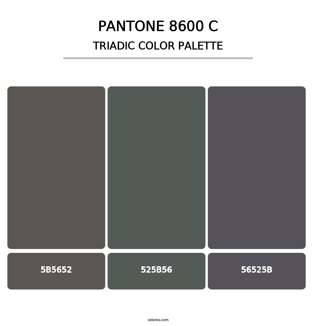 PANTONE 8600 C - Triadic Color Palette