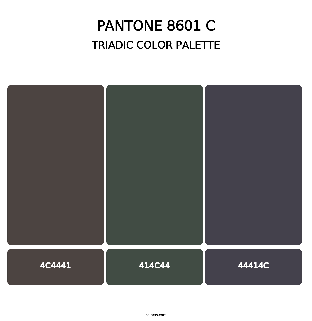 PANTONE 8601 C - Triadic Color Palette