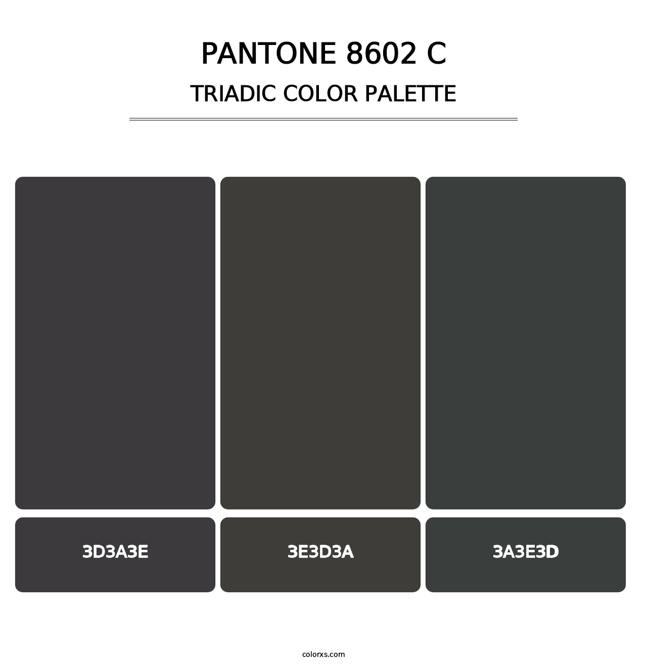 PANTONE 8602 C - Triadic Color Palette