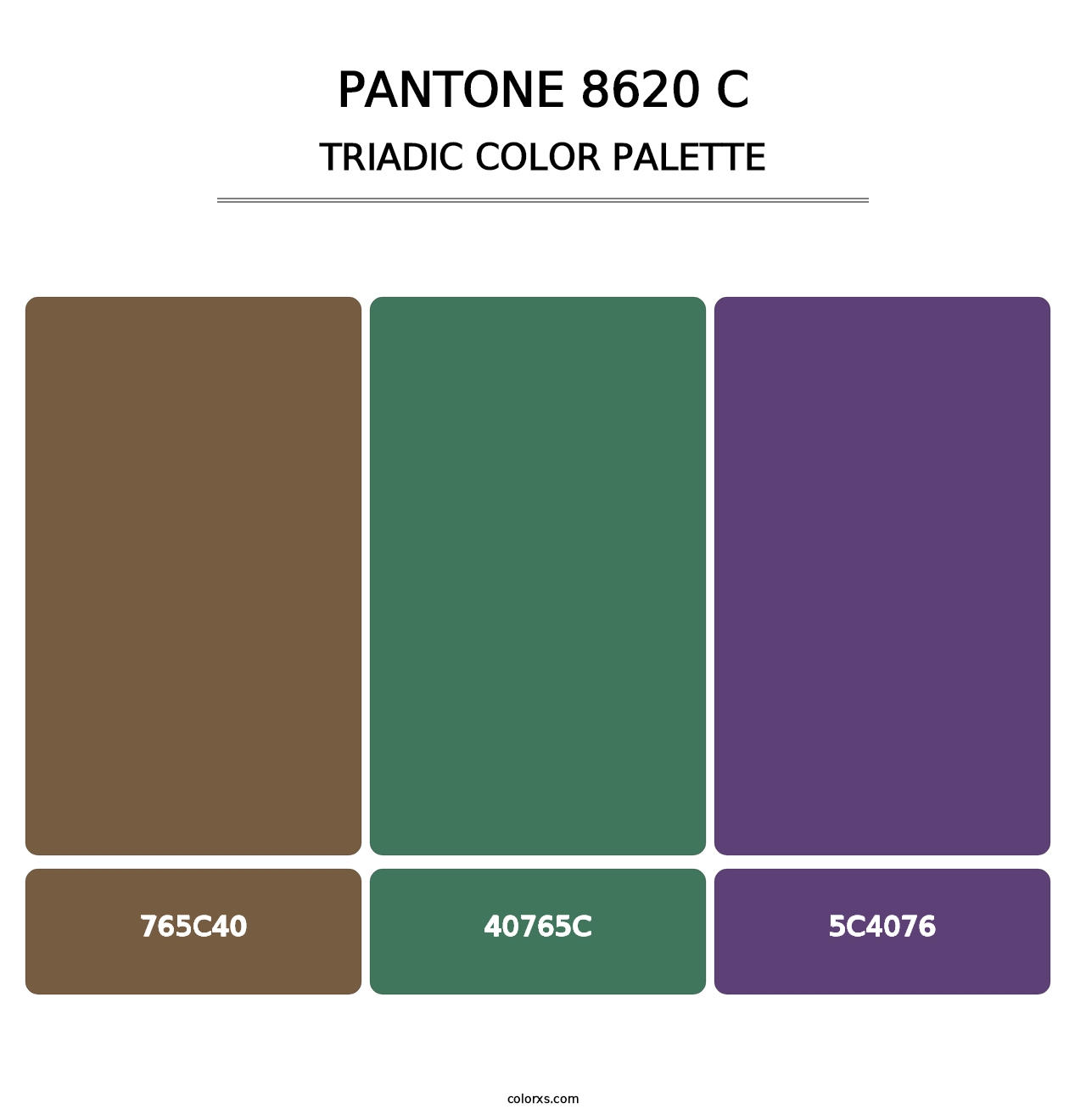 PANTONE 8620 C - Triadic Color Palette