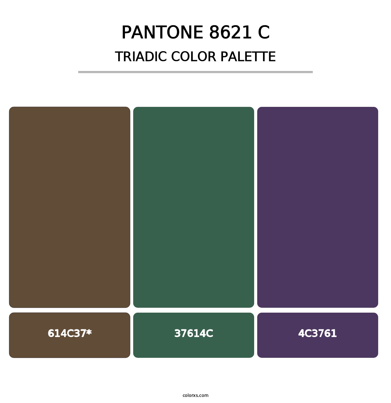 PANTONE 8621 C - Triadic Color Palette