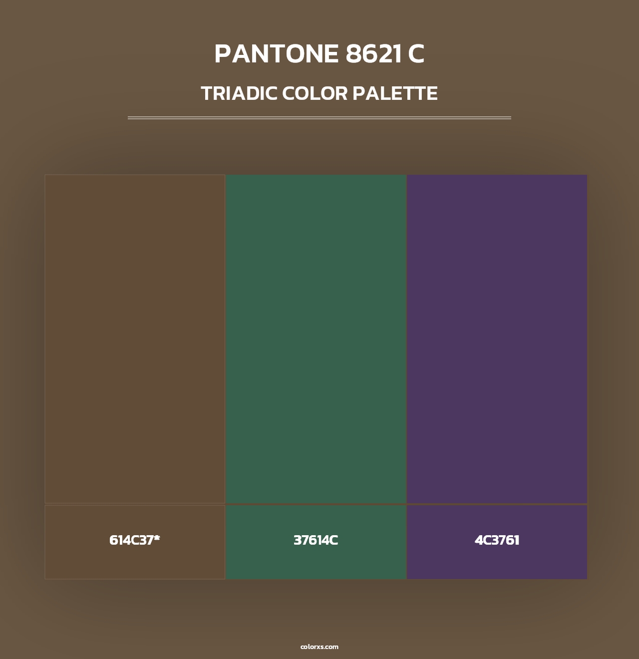 PANTONE 8621 C - Triadic Color Palette