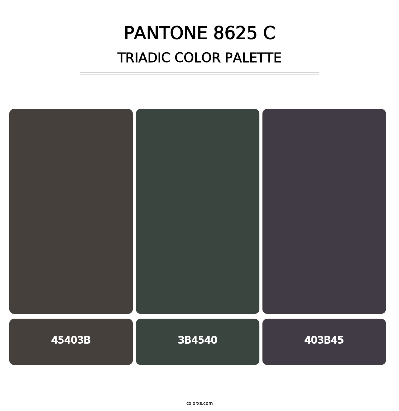PANTONE 8625 C - Triadic Color Palette
