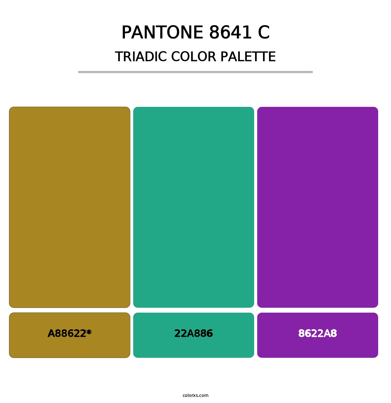 PANTONE 8641 C - Triadic Color Palette