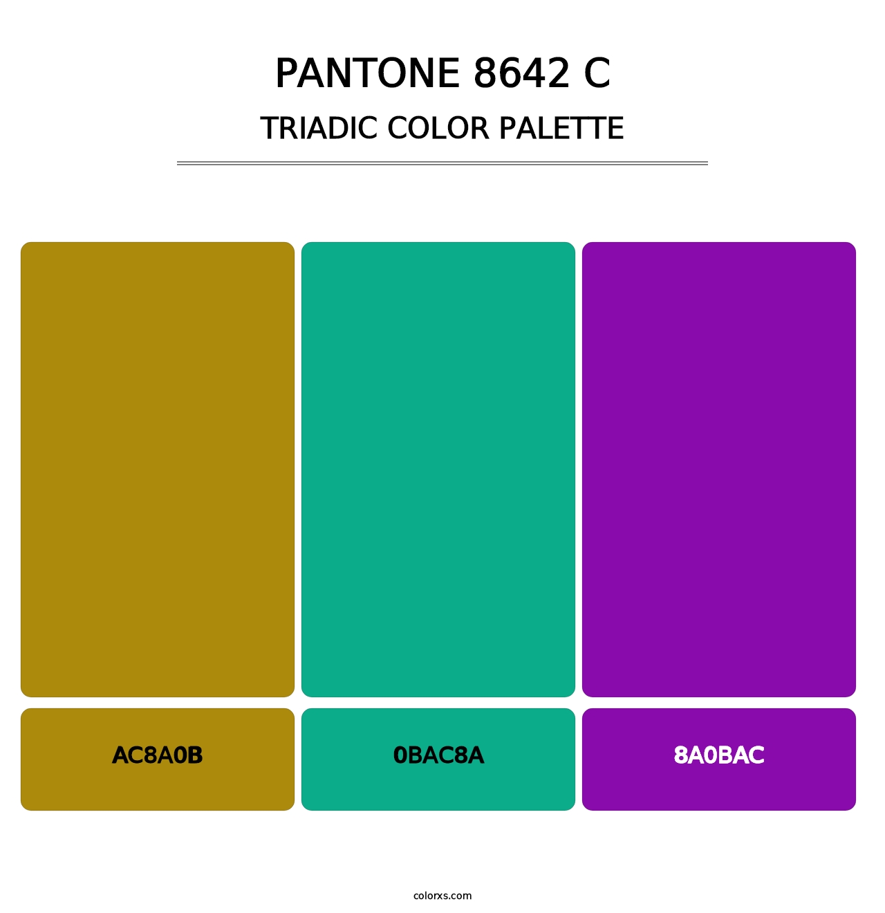 PANTONE 8642 C - Triadic Color Palette