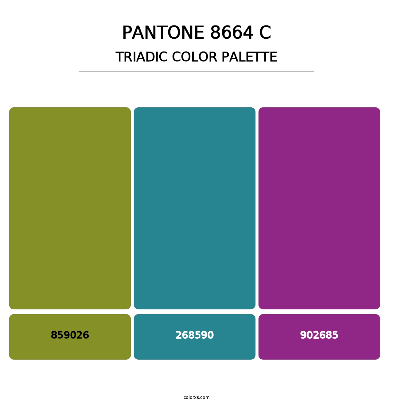 PANTONE 8664 C - Triadic Color Palette
