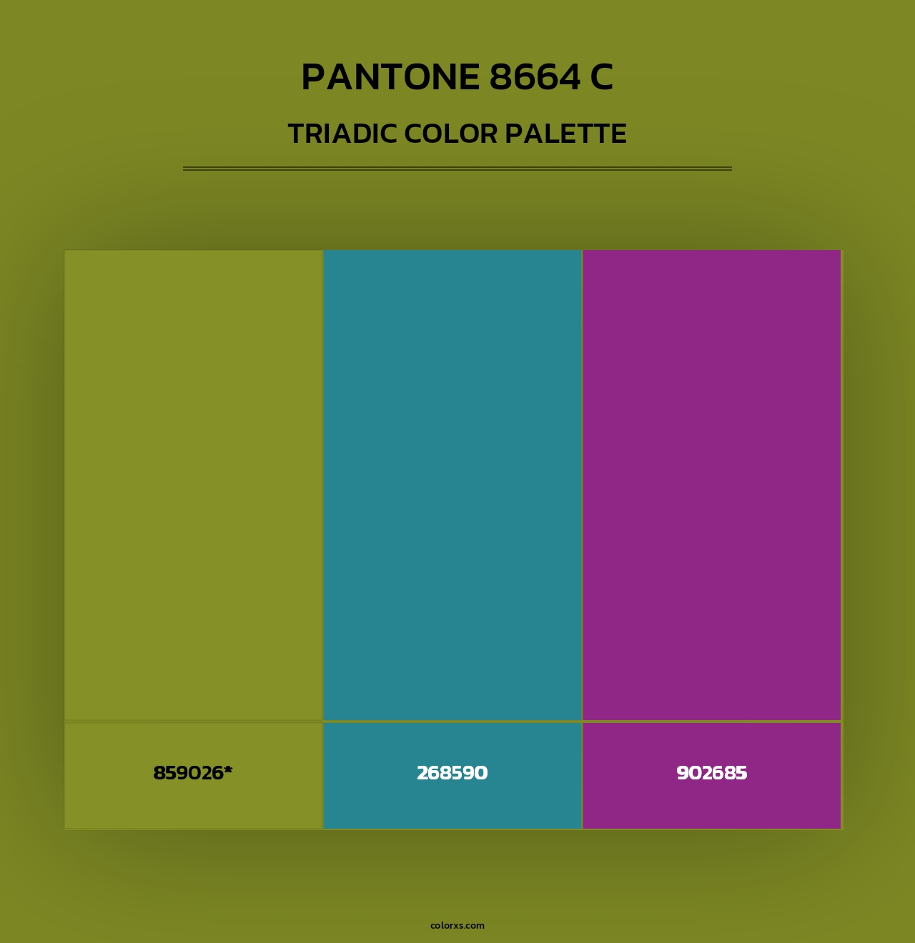 PANTONE 8664 C - Triadic Color Palette