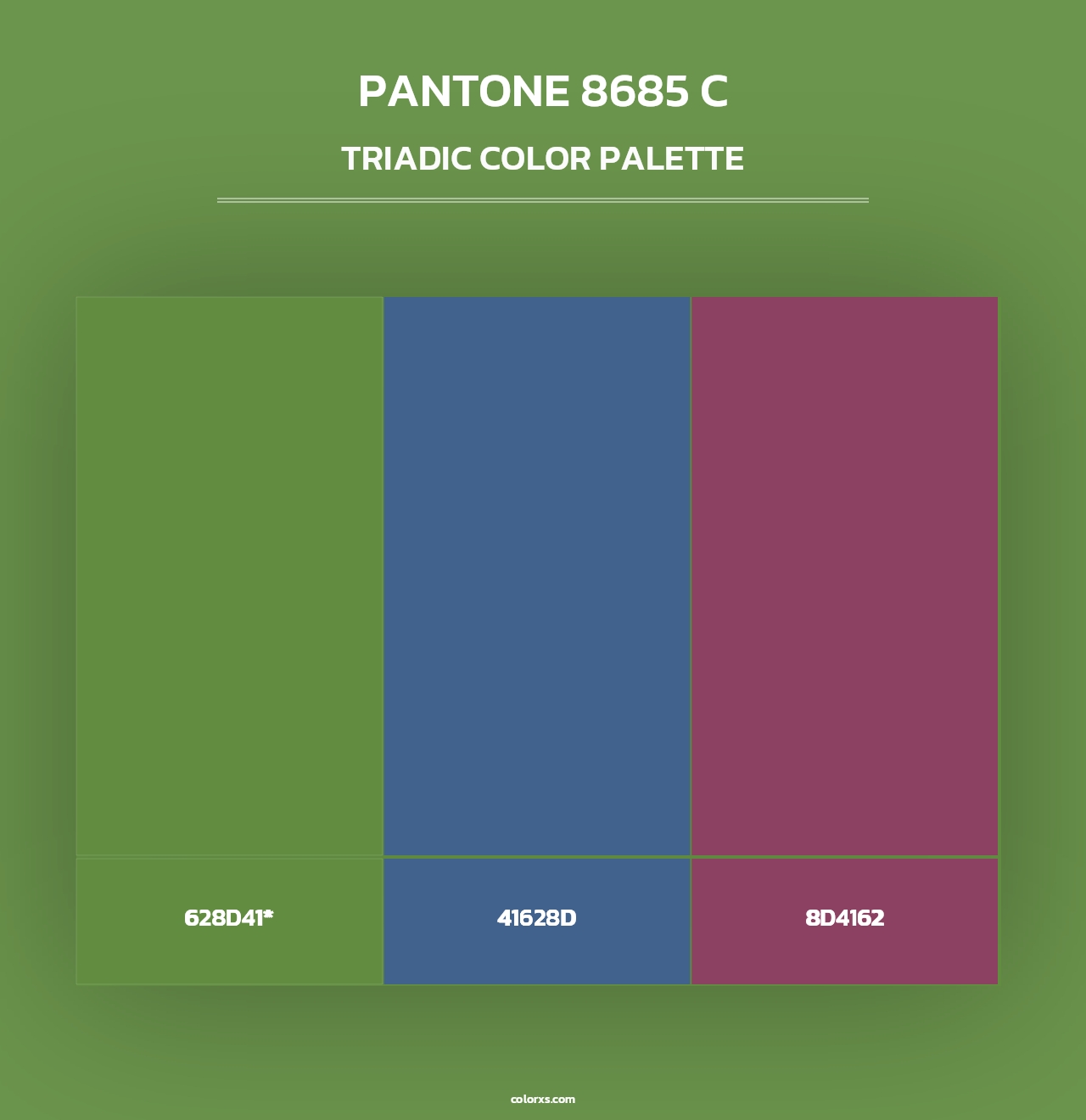 PANTONE 8685 C - Triadic Color Palette