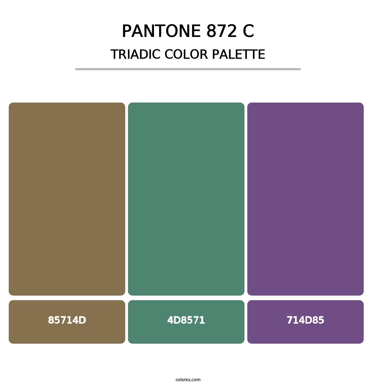 PANTONE 872 C - Triadic Color Palette