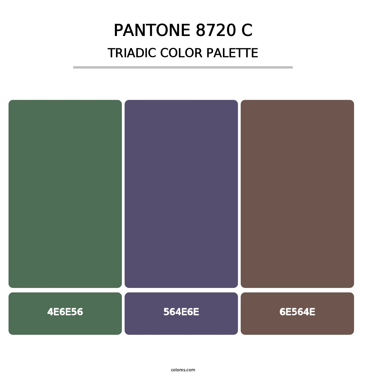 PANTONE 8720 C - Triadic Color Palette