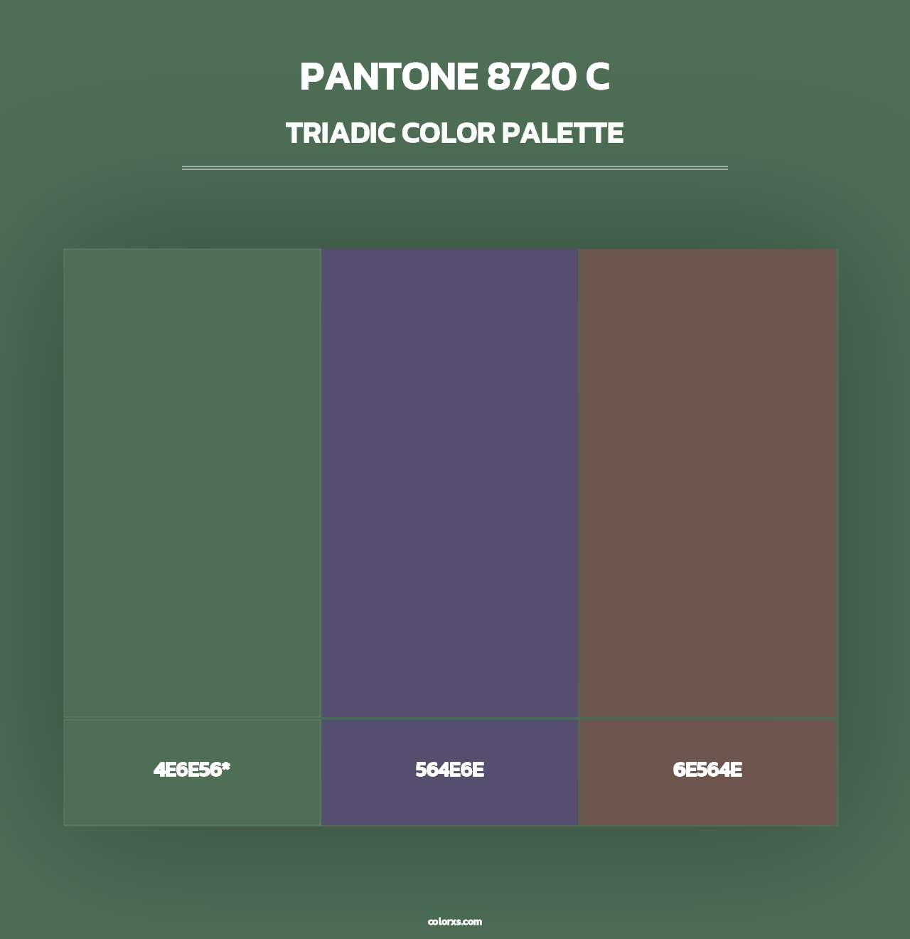 PANTONE 8720 C - Triadic Color Palette