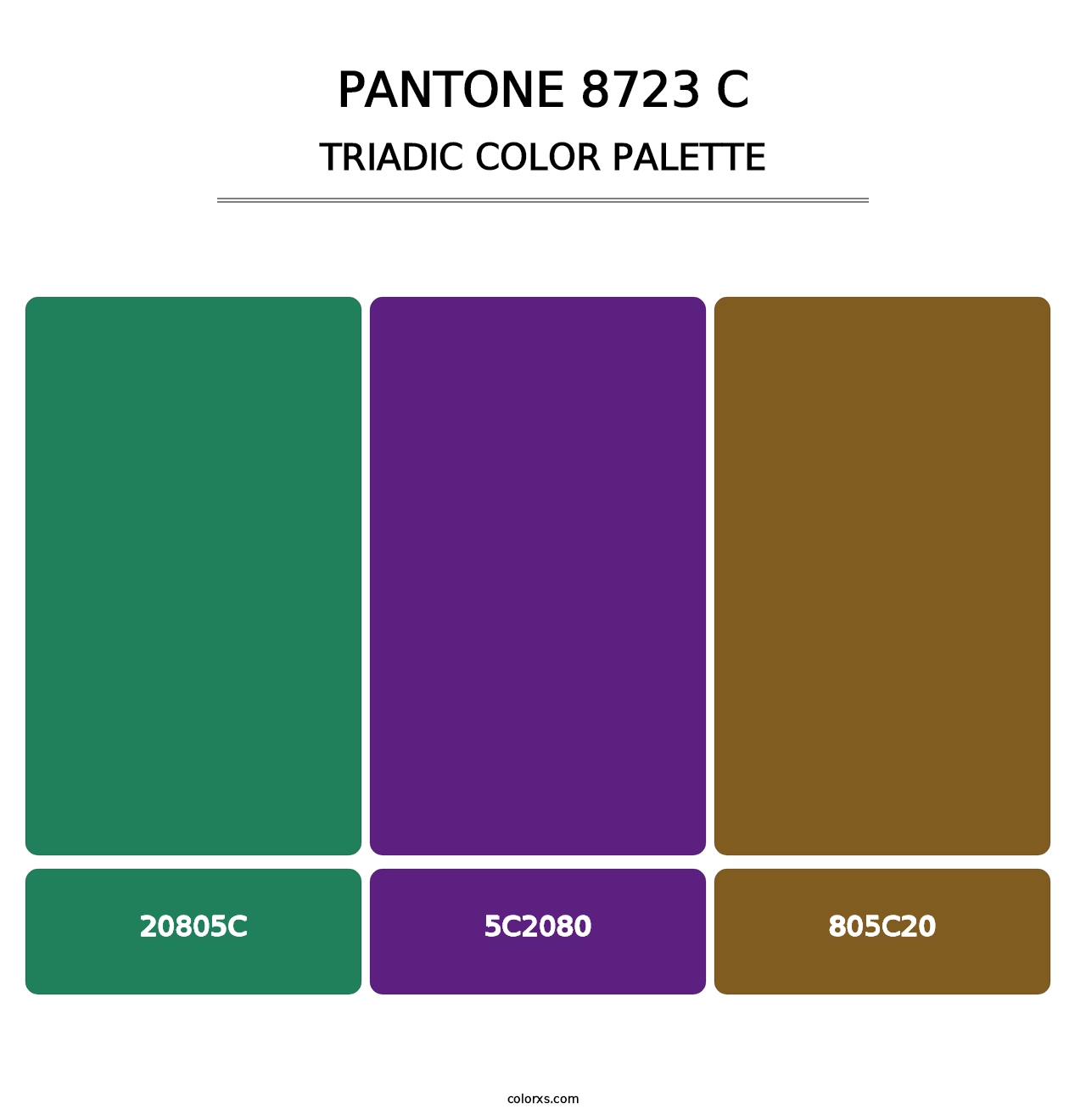 PANTONE 8723 C - Triadic Color Palette