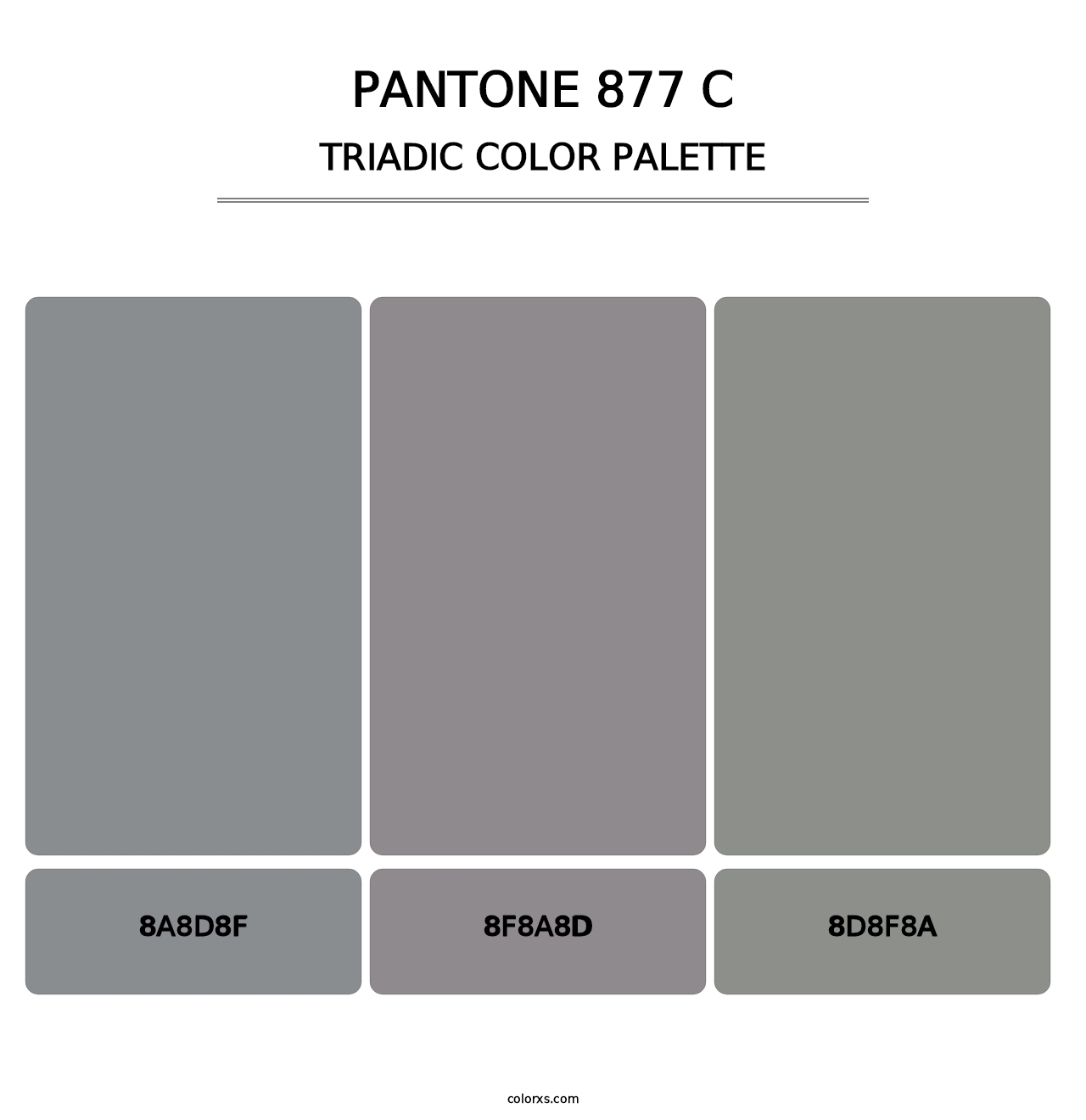 PANTONE 877 C - Triadic Color Palette