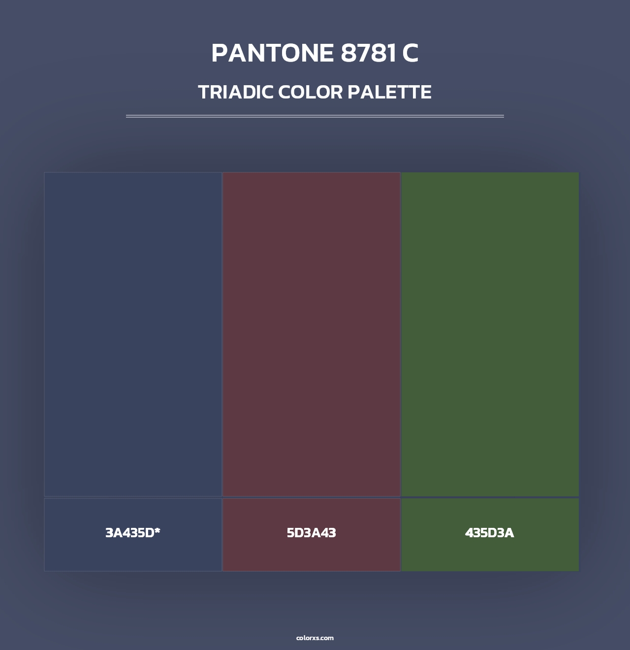 PANTONE 8781 C - Triadic Color Palette