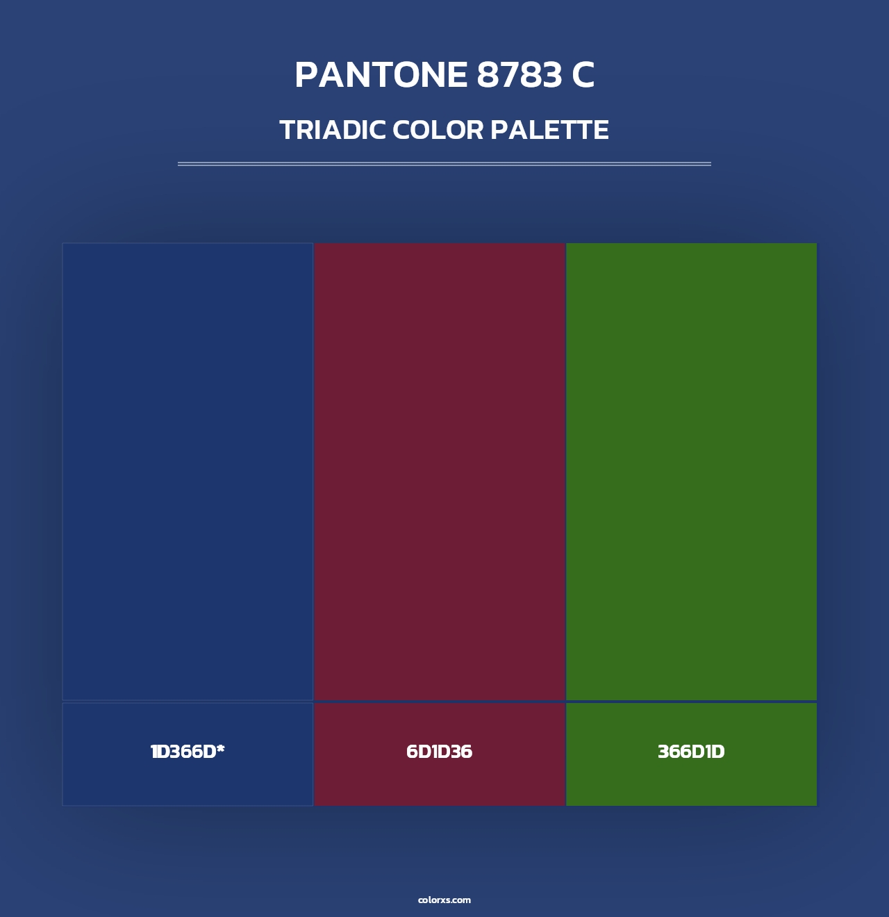 PANTONE 8783 C - Triadic Color Palette