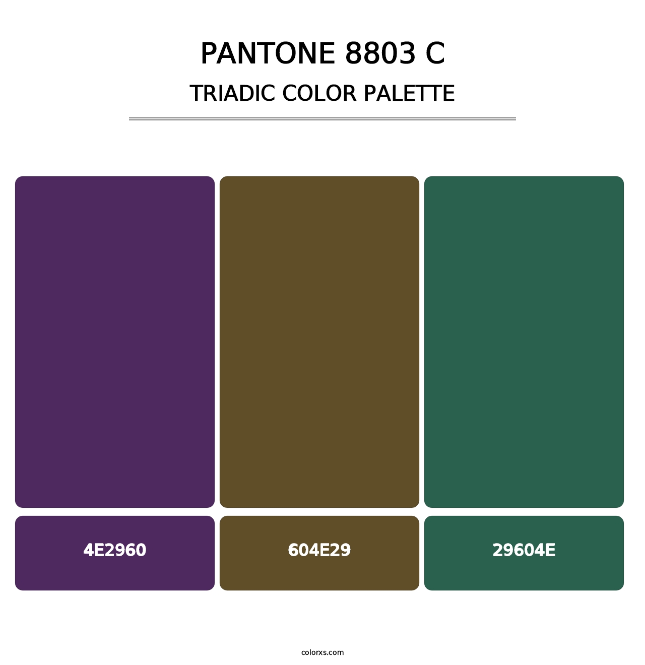 PANTONE 8803 C - Triadic Color Palette
