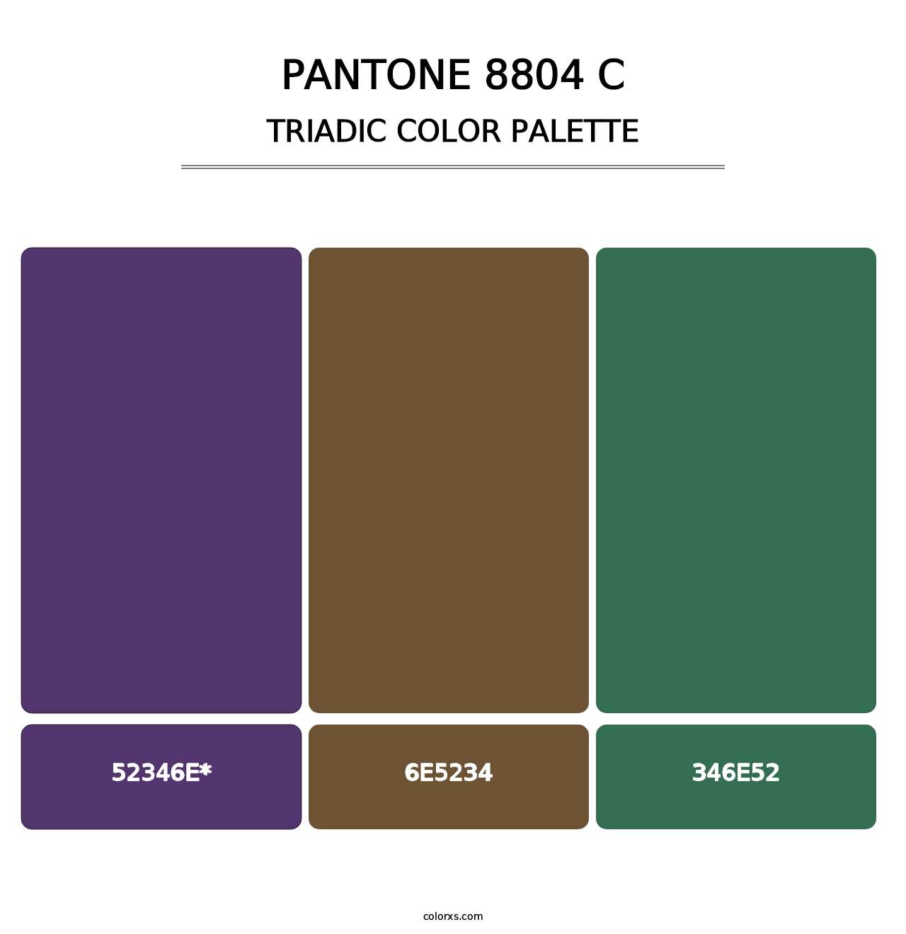PANTONE 8804 C - Triadic Color Palette