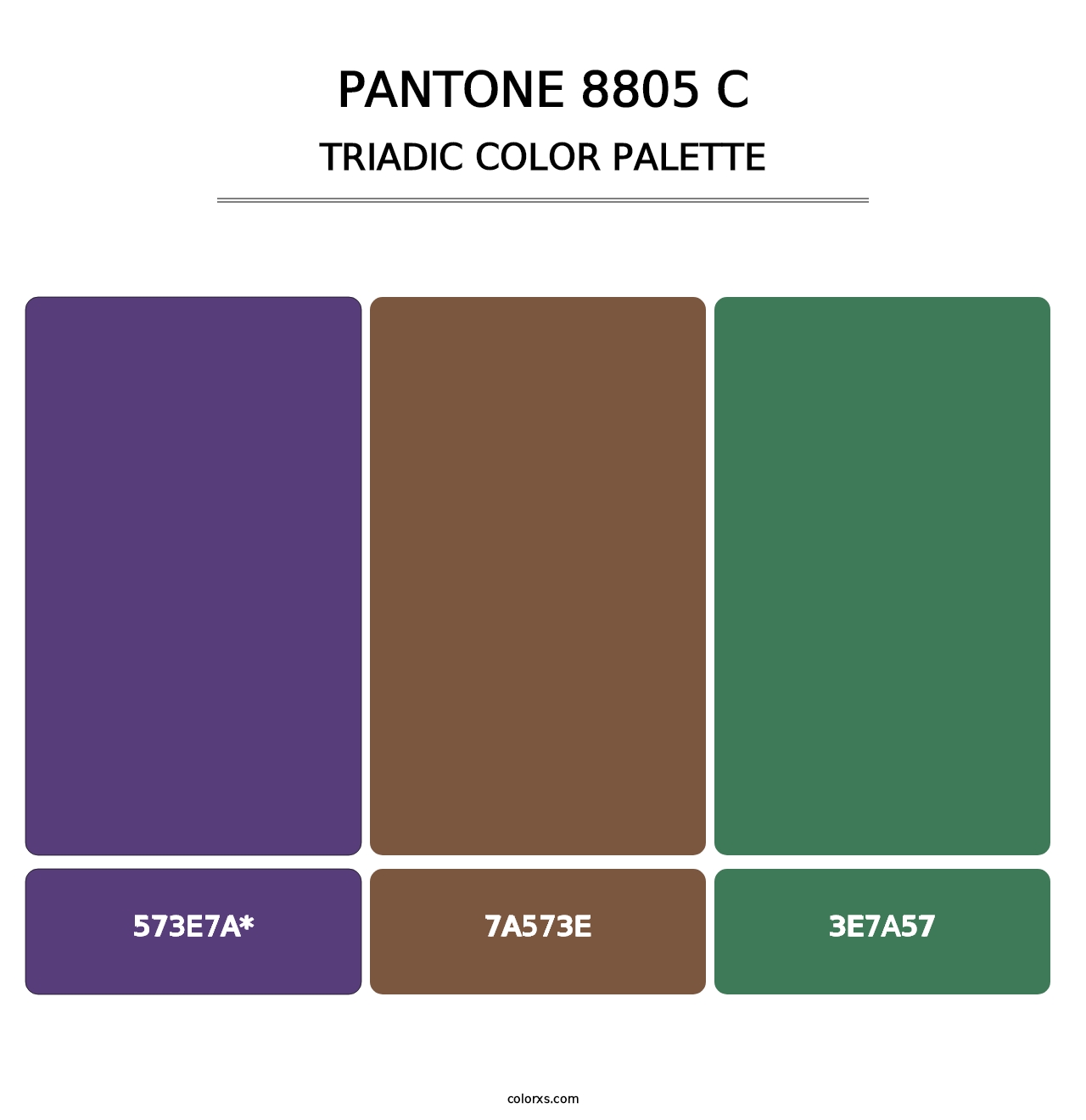 PANTONE 8805 C - Triadic Color Palette