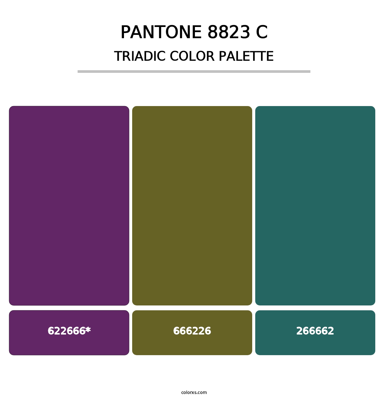 PANTONE 8823 C - Triadic Color Palette