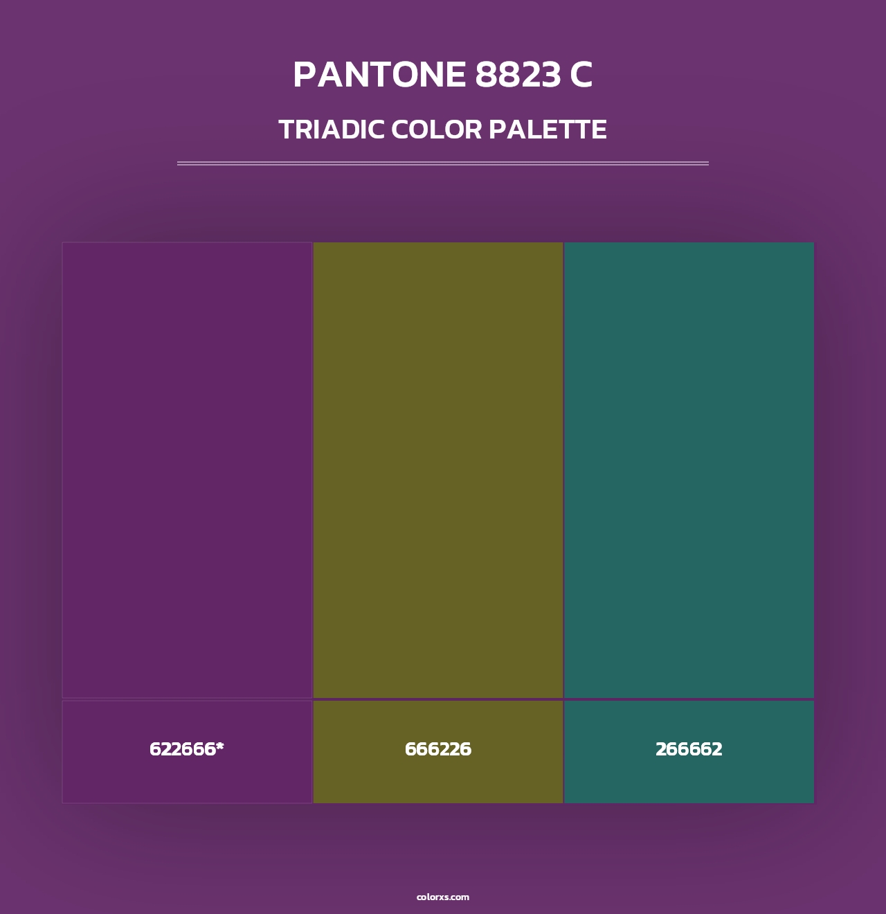 PANTONE 8823 C - Triadic Color Palette