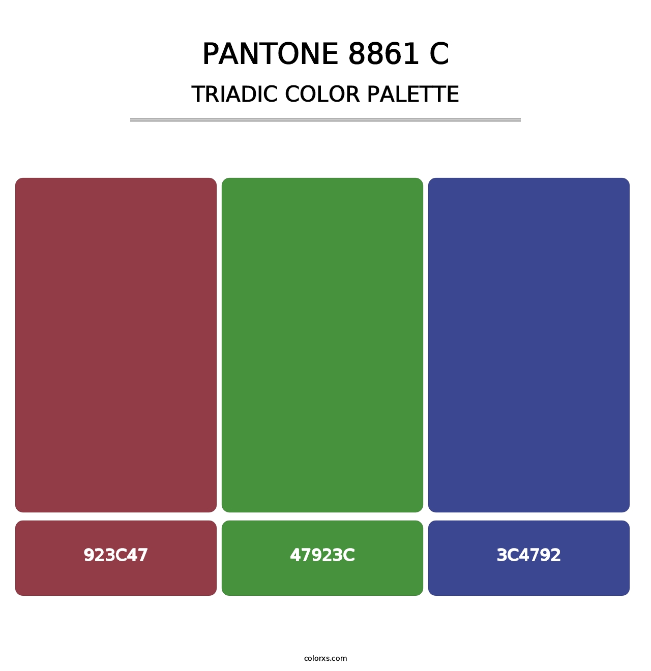 PANTONE 8861 C - Triadic Color Palette