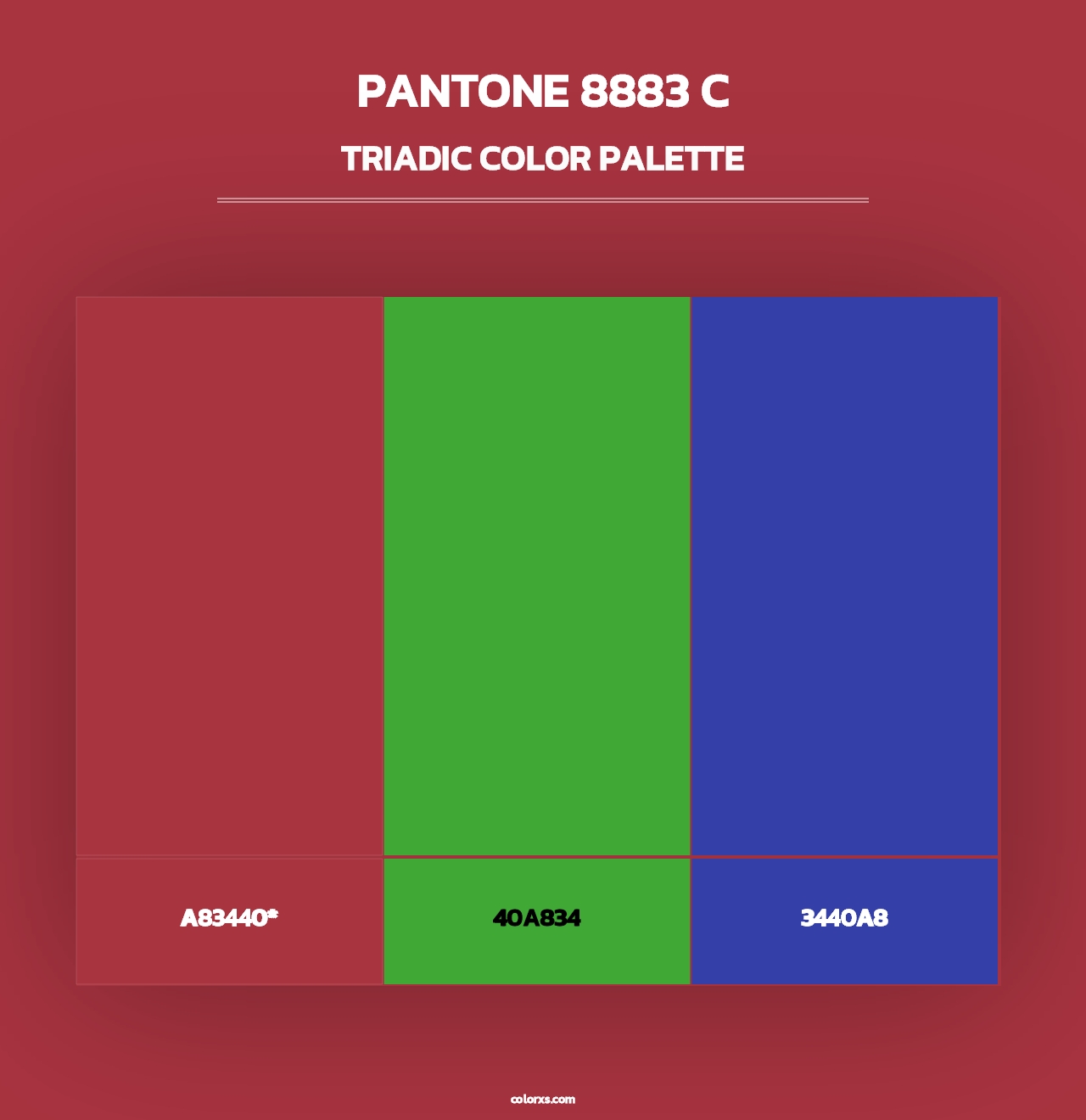 PANTONE 8883 C - Triadic Color Palette